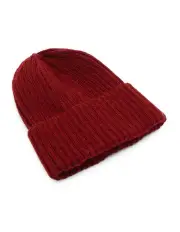 [Morgan & Taylor] Mia Wool-Blend Beanie in Burgundy Red
