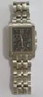 Citizen Eco-Drive Chronograph slim silver black watch H501-SO66719 HST NOS