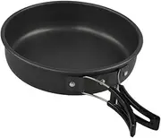 Oshhni Camping Frying Pan,Backpacking Cooking Pan,Nonstick Coating,Camping Cookware,with Folding Handle for Hiking Travel,Picnic,BBQ