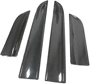 4PCS Carbon Fiber Door Panel Side Skirt Molding Trim Guard Cover Strip Splitter Compatible for Porsche Macan 2014-2023