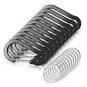 10 PCS Mini Carabiner Clips with Key Rings Aluminum D Shape Locking Carabine
