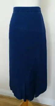 Ladies Next Tencel Midi Bias Cut Skirt, Navy Blue UK 8,10,12,14,16,18,20