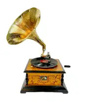 Handmade HMV 78 RPM functional working gramophone phonograph Record with player