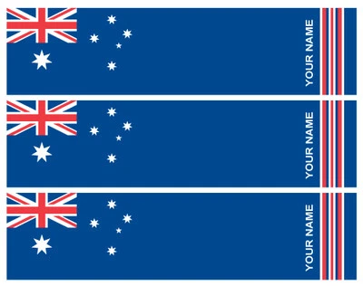 15 - 4x1" Aussie Flag Arrow Wraps with your name