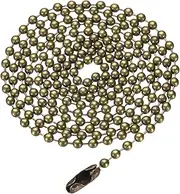 [uxcell] Stainless Steel Ball Chain 2.4mm 31.5" Length Round Bead Necklace Dog Tag Pull Chains with Connectors Clasps for Men Women Jewelry Making Bracelets Keychain, Bronze