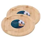 2x Boxsweden Bamboo 24.5cm Rotating Turntable Tray Storage/Organiser Holder