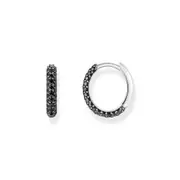 Buy Hoop earrings with black zirconia pavé by Thomas Sabo online - THOMAS SABO Australia