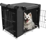 Dog Crate Waterproof, Double Door for Large Pet Kennel COVER ONLY 42 x 28 x 30