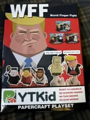 YT Kid World Finger Fight Wff Paper Toy Finger Puppet Paper craft Play Set New