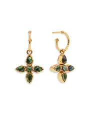 Capucine De Wulf Aurora Reversible Charm Drop Hoop Earrings