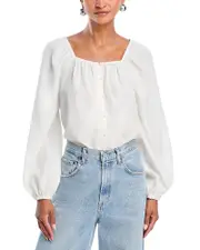 French Connection Balloon Sleeve Top