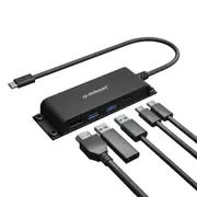 mbeat Mountable 5-Port USB-C Hub - Supports 4K HDMI video out and 60W Power Delivery Charging with 2 x USB3.0 and 1 x USB-C Weight: 51g MB-HUB-E05
