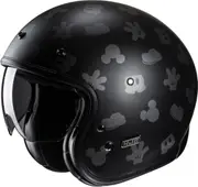 HJC V31 Disney Mickey Retro Jet Helmet, black-grey, Size M for Men Black Grey