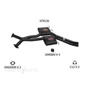 Redback Sports Pipes to suit GM Comm Vt-VZ S/C V6 & 5.7L Sed/Monaro Twin 2 1/2” Centre Mflow With X Pipe - STR130