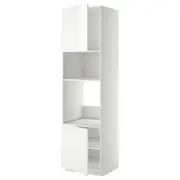 METOD hi cb f oven/micro w 2 drs/shelves, white/Ringhult white, 60x60x220 cm