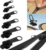 6 Pcs Black Fix Zip Puller,Zip Slider Repair Instant Kit,Instant Zipper Set,