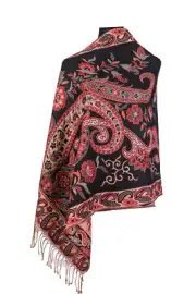 Look Effect Pashmina Scarf Floral Paisley Print Reversible Large Shawl Wrap 3292