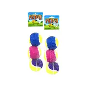 6Pcs Fetch Assorted Pet Tennis Balls Bright Colours Good Exercise