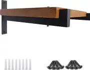 2 Pcs Steel Heavy Duty Shelf Brackets Wall Mounted Industrial Metal Shelf Suppor