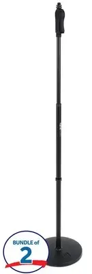 Gator Frameworks GFW-MIC-1001 Deluxe 10" Round Base Mic Stand (2-pack)