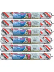 6 x Soudal SMX 30 Plus 2 in 1 Polymer Elastic Adhesive Solvent Free Brown 600ml