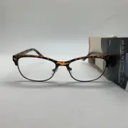 E187 Foster Grant Cleo TORT BROWN +1.25 Women Reading READERS Glasses W CASE
