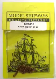 Model Shipways MS0435 CHAIN COPPEER 27 L.P.I. 12" accessory model kit MINT