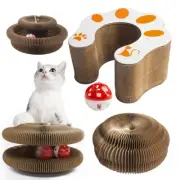 Magic Organ Cat Scratching Board Cat Scratcher Toy Cardboard Foldable Cat Toy