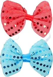 [VALICLUD] 2pcs Luminous Bow Tie Flashing LED Bow Tie for Festival Parties Weddings Birthdays Eye Catching Costume Accessory Comfortable Durable Design