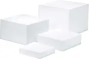 STARTIST 4 Pieces Buffet Riser Cube Display Nesting Risers with Hollow bottoms Food Risers for Buffet Table for Food Cupcake Brunch