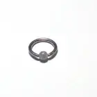 1 - 14g 3/8 UV Glow Clear Glitter Third Eye Earl Nipple Ring 316L Surgical Steel