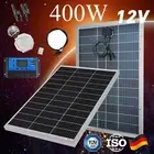 400W Bifacial Solar Panel 12V Portable Power Mono Camping Home RV Battery Charge