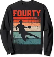 [X.Style] 40th Birthday Retro Handball 40 Years Old Man Women Sweatshirt ds677 Sweater (XL) Black