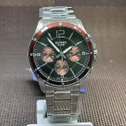 Casio MTP-1374D-5A Enticer Series Black Analog Quartz Stainless Steel Men Watch