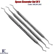 Dental Spoon Excavators Tooth Root Canal Carious Cavity Removal Lab Instruments