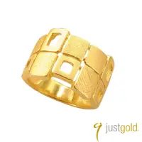 在飛比找誠品線上優惠-【Just Gold 鎮金店】格言 黃金戒指 對戒女戒(窄版