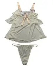 Undercover Wear Desiree Babydoll & V String New with Tags Ivory Size 16