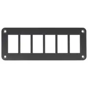 Switch Boss 6 Gang Black Aluminium Rocker Switch Mounting Panel