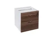 GP OM Premium Office Fixed Desk Pedestal 1 Drawer + 1 File