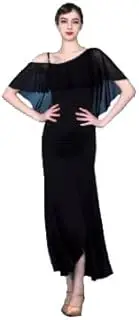 [JRUIA] Ballroom Dancing Dresses for Women Flamenco Performance Costumes Waltz Tango Practice Dancewear Big Lotus Leaf Swing