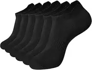 [brookhaus] Women Ankle Athletic Running Socks,6 Pairs Low Cut Sports Tab Socks,Soft Thin No Show Socks for US Size 6-10
