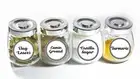 120 Spice Jar Labels choose either Vinyl or Transparent Background