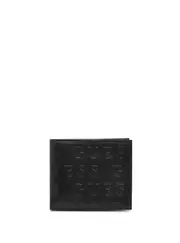 GUESS Men's Black Glenoaks Logo Passcase Wallet