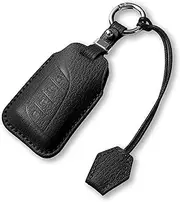 Jayanes Genuine Leather Key Fob Cover Compatible with Lexus ES300h ES350 LC500 LC500h LS500h NX350 NX250 NX350h GX460, etc. Key Fob Case with Keychain & Lanyard for Lexus Key Fob (4 Buttons, Black)