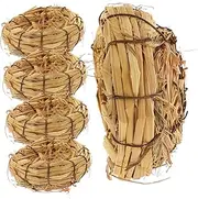Didiseaon 5pcs Bird Nest Outdoor Decoration Natural Grass Woven Craft Nest for Birds for Photography Props Easter Decor Wedding Decor Home and Garden Use