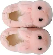[Jualyue] Bunny Slippers Winter Plush Rabbit Slippers Warm Winter Animal House Shoes Bunny Fuzzy for 3-4 Years 1Pair