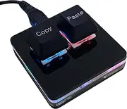 Copy and Paste 2-Key Keyboard SAYO OSU Keypad Hotswap One Handed Mechanical Gaming Keyboard Cherry Switch RGB Backlit Mini USB Keypad for macros or Rhythm Games