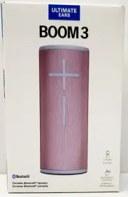 Ultimate Ears Boom 3 Portable Bluetooth Speaker, Battery Life Up To 15 Hours New