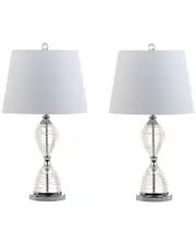 JONATHAN Y Set of 2 Aubrey 24in Crystal LED Table Lamps