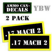 17 MACH 2 Ammo Can Decals - Ammo Can Labels for Ammunition - 3" Stickers BLYW